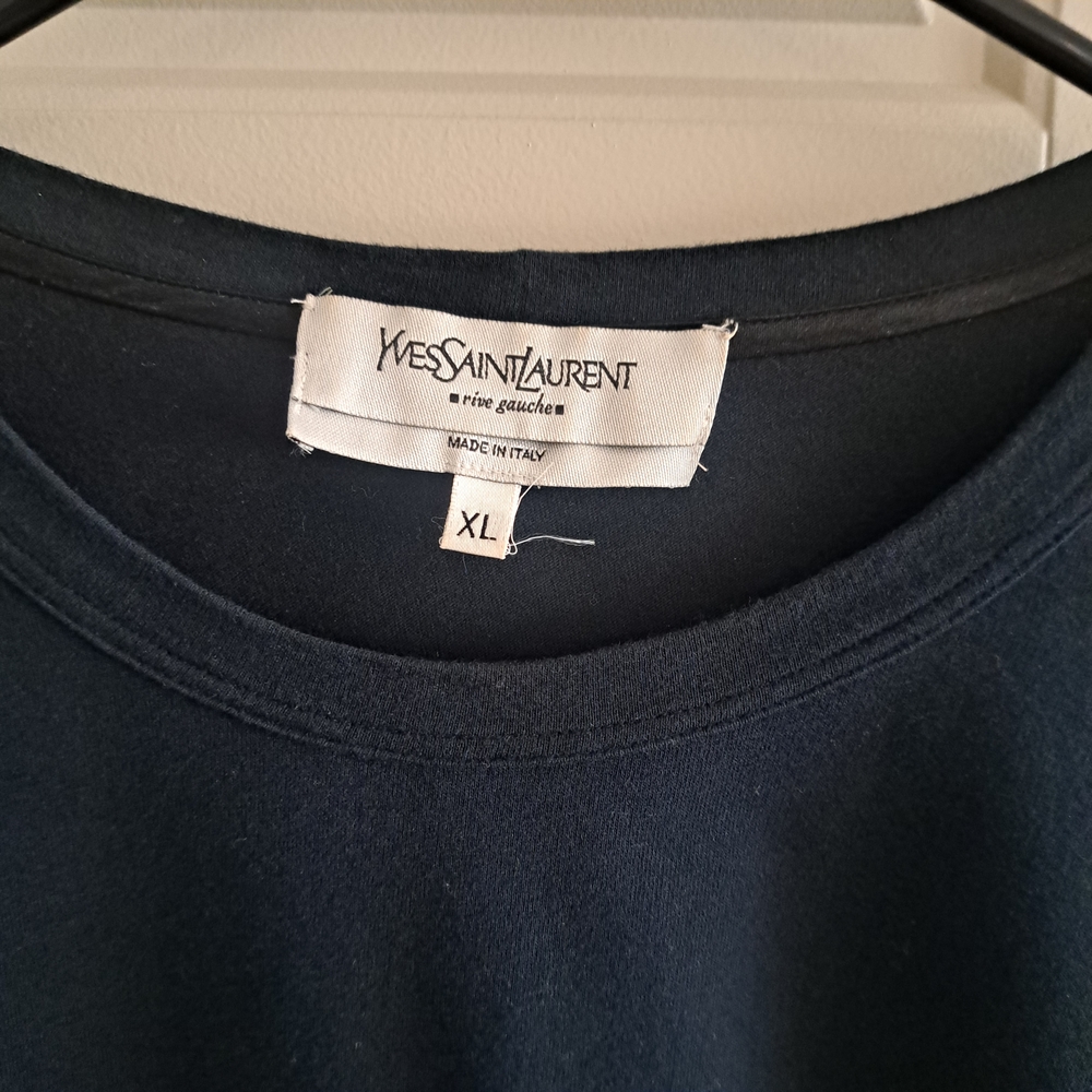 Yves Saint Laurent Navy Blue Long Sleeve Tee - Picture 3 of 5